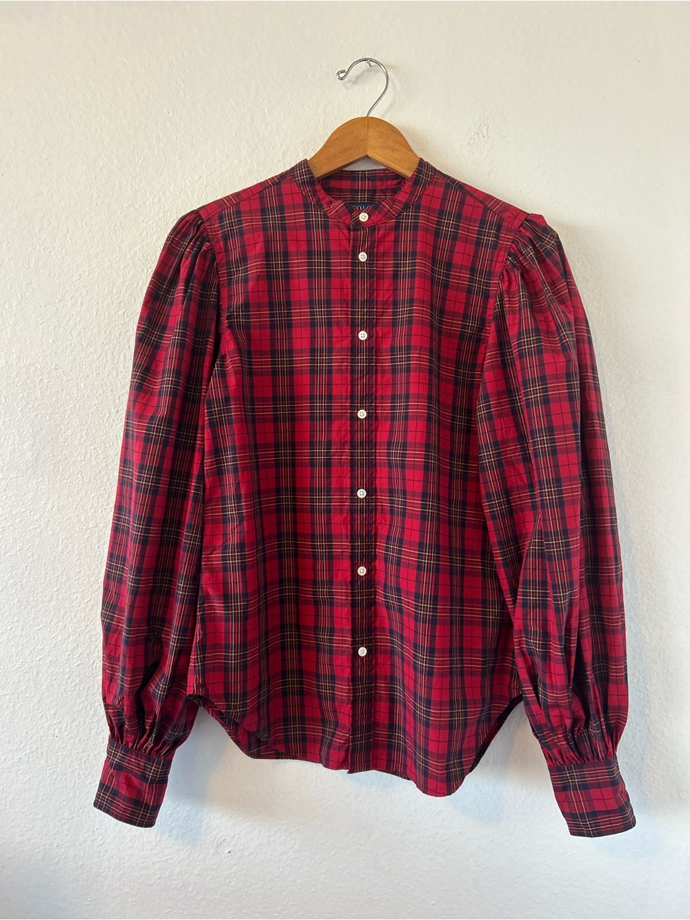 Polo Ralph Lauren Tartan Plaid Puff Sleeves  Shirt Size 8 - Picture 6 of 12